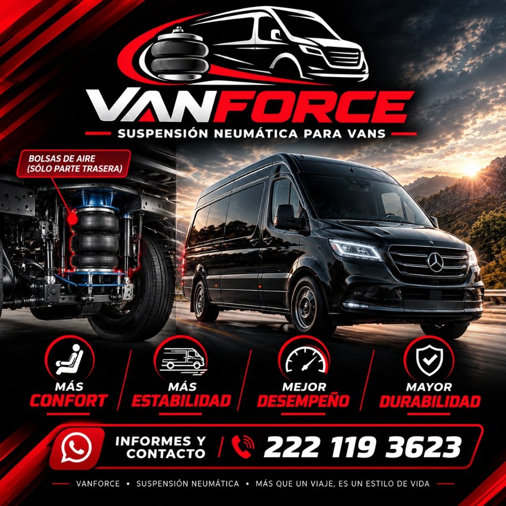 VanForce Suspensión Neumática para Vans - Más Confort, Más Estabilidad, Mejor Desempeño, Mayor Durabilidad